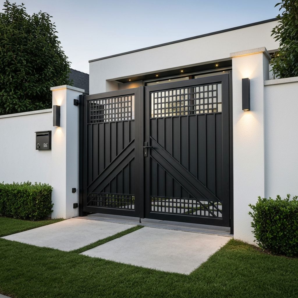 Custom steel entry gate